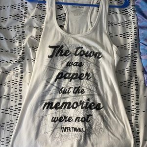 Paper Towns Movie tank top white and hardly used